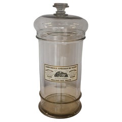 Large French Bon Bon Jar with Lid