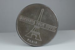 Large French Bonbon Tin Box, Vintage Tin Can, Bonbons Tour Eiffel Paris