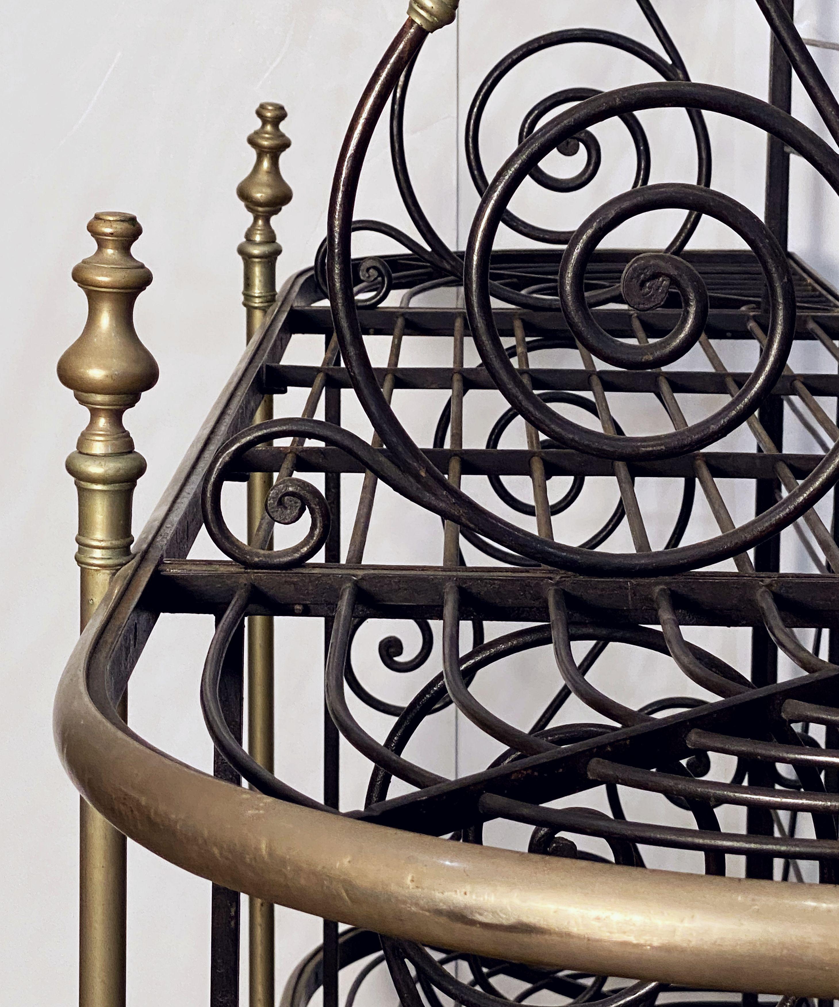 Large French Boulangerie or Baker's Rack of Wrought Iron, Brass, and Nickel 6