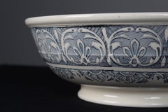 Large French Bowl, Moorish Style, Stamped "Mauresque Longchamp"
