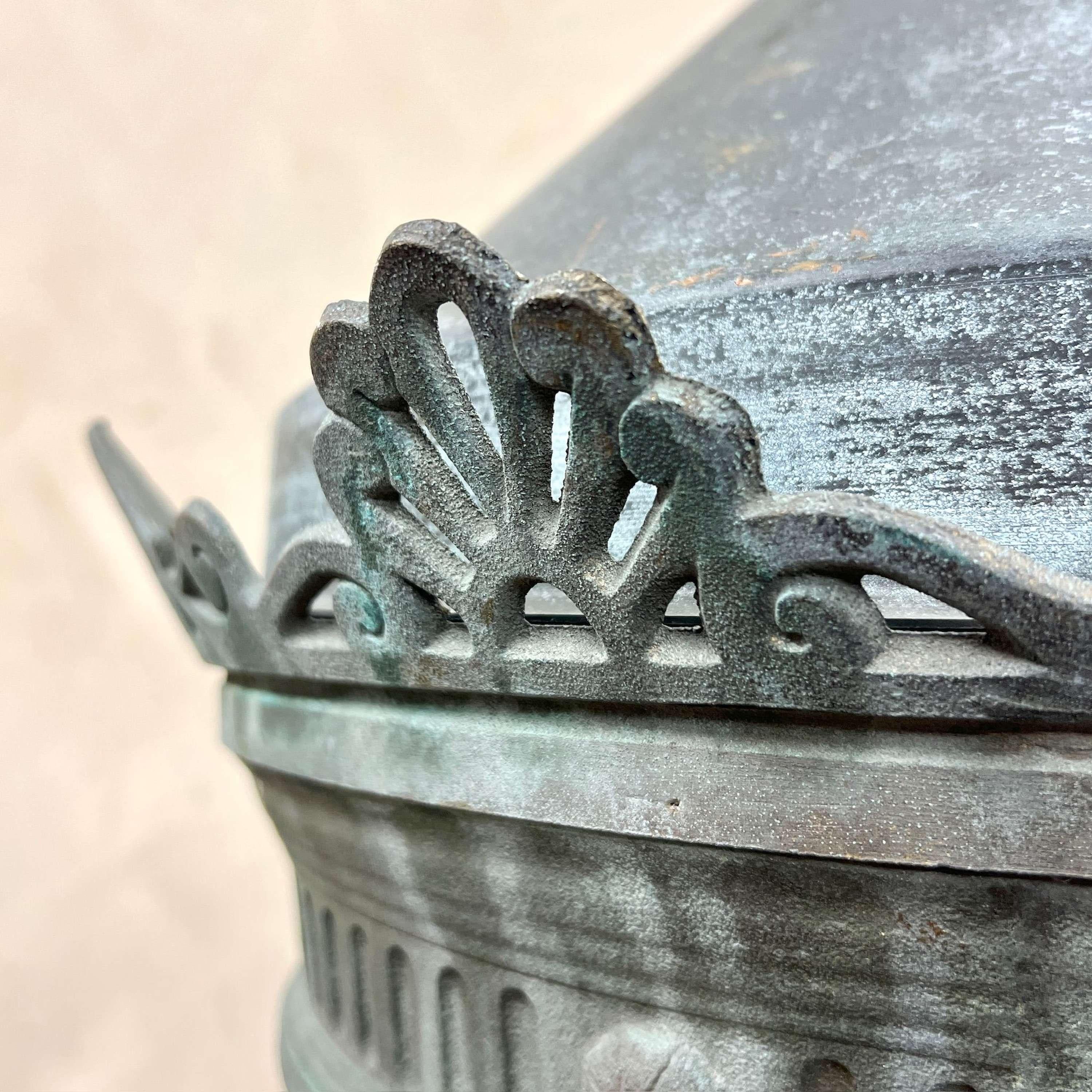 Large French Brass and Copper Parisian Lanterns 10