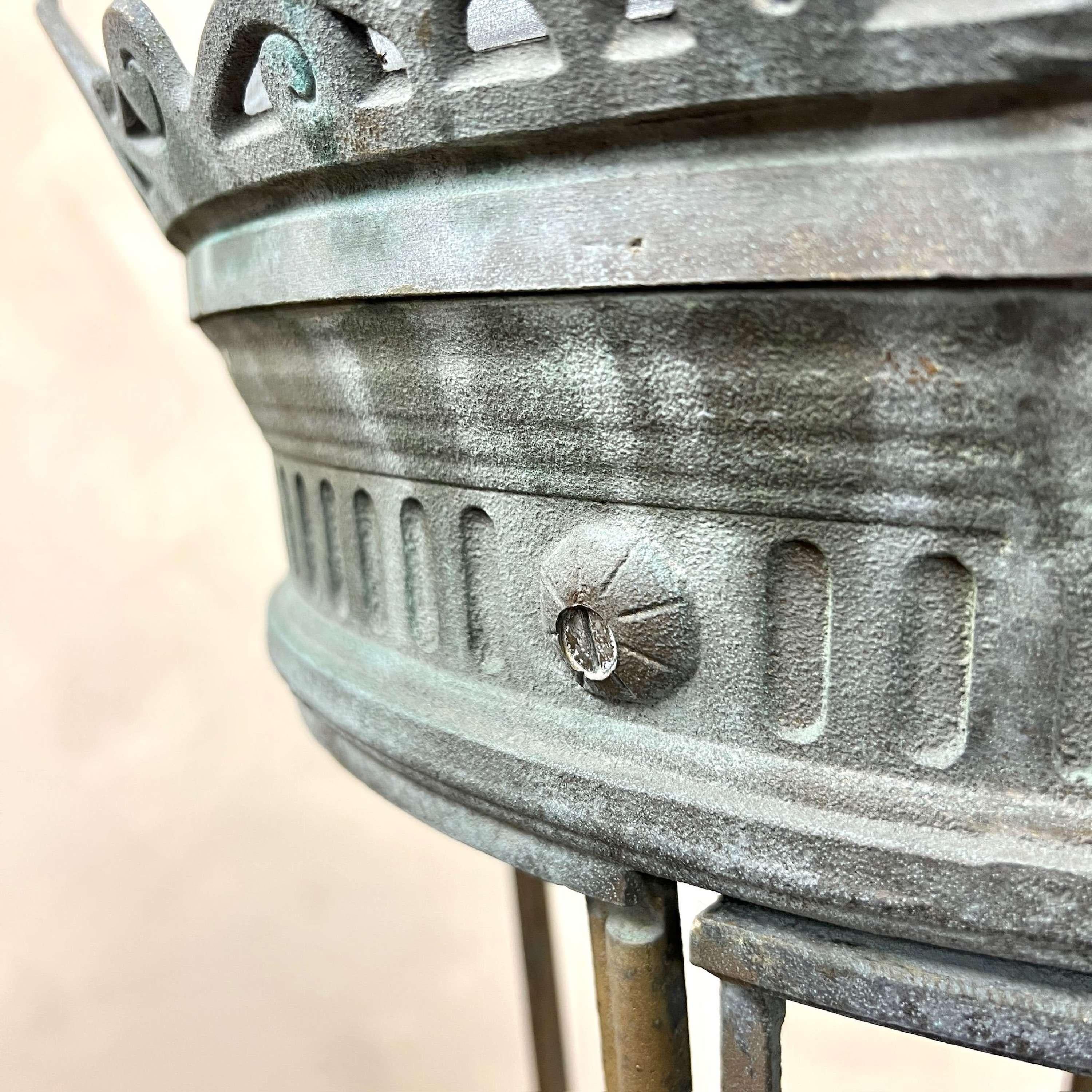 Large French Brass and Copper Parisian Lanterns 11