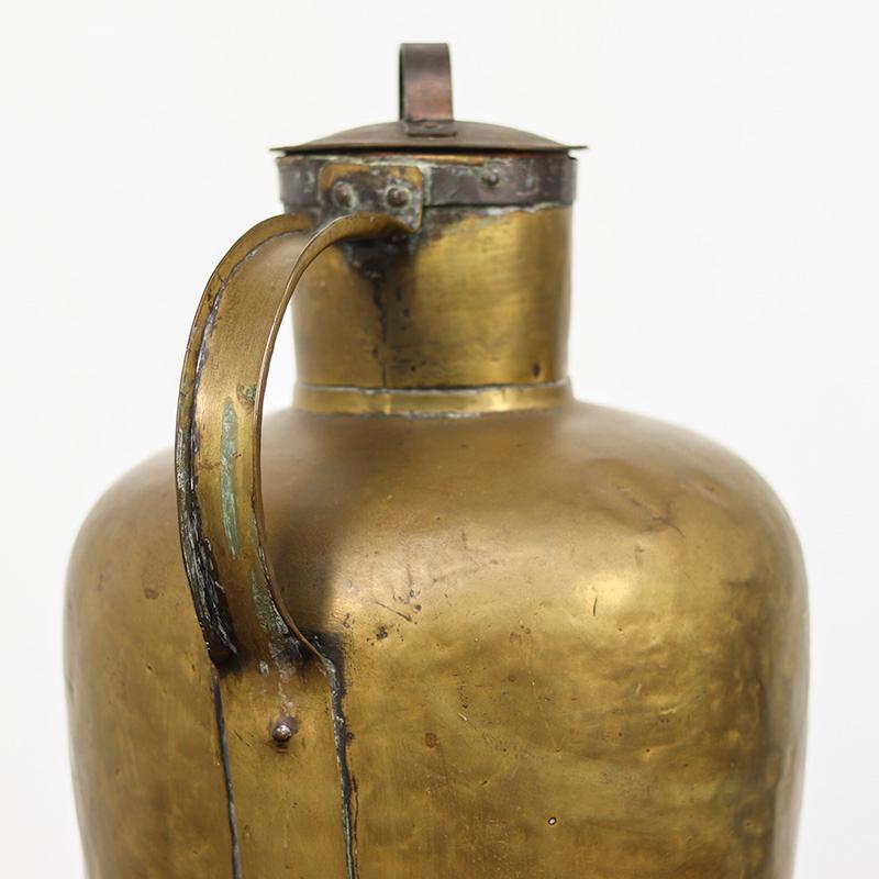 XIX secolo Large French Brass 'Canne à Lait' - Milk Jug in vendita