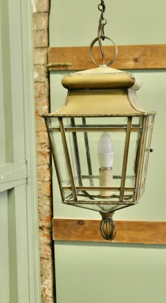 Large French Brass Hanging Lantern This is a Large brass Lantern