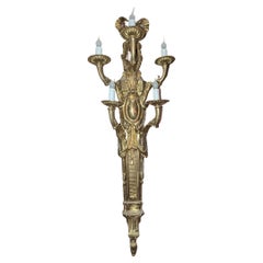 Grande coppia di applique francesi in ottone