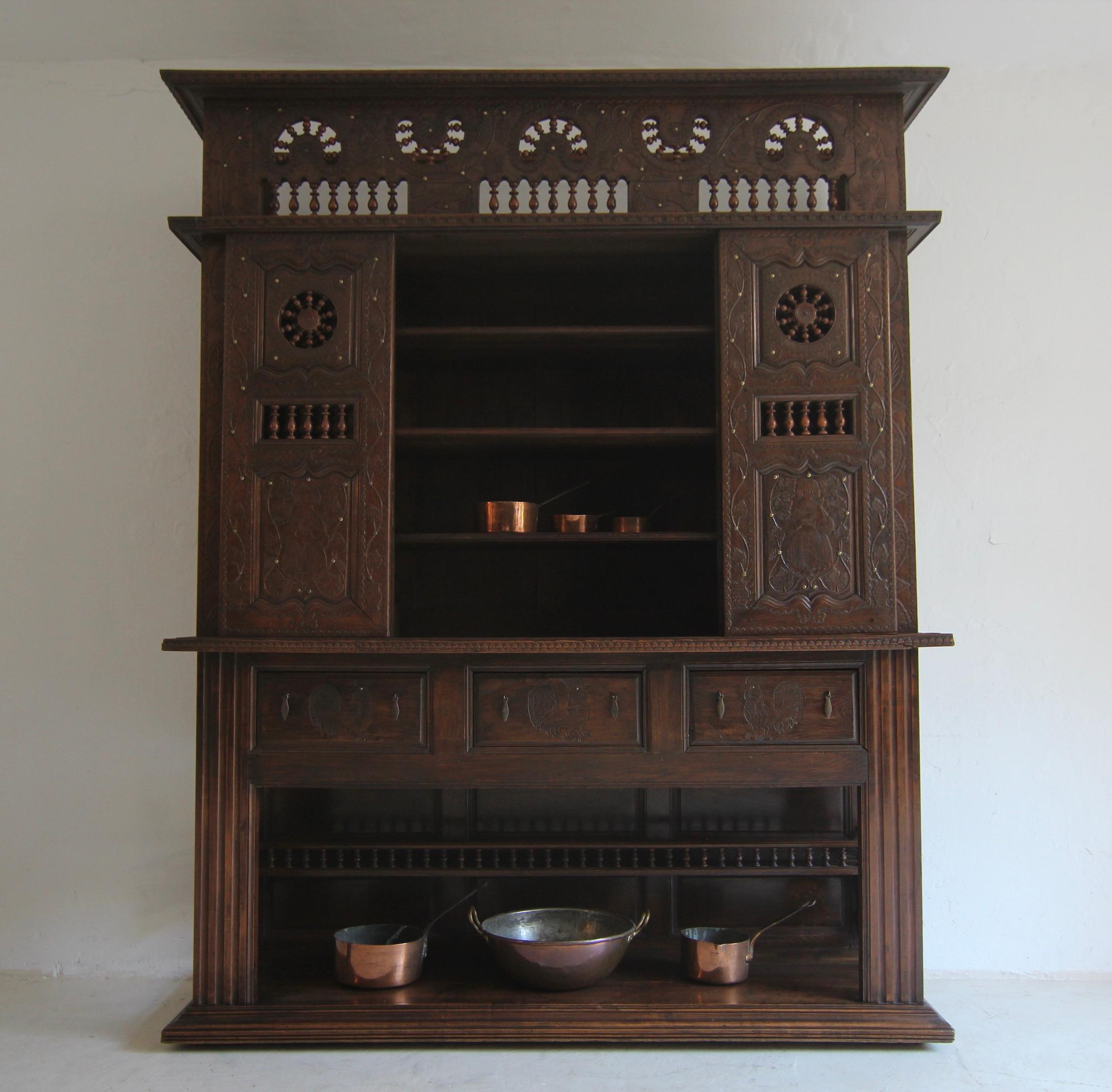 19th Century Large French Breton lit-clos Cabinet from 1817 For Sale