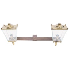 Large French Bronze 2 Lights Sconce, circa 1950s