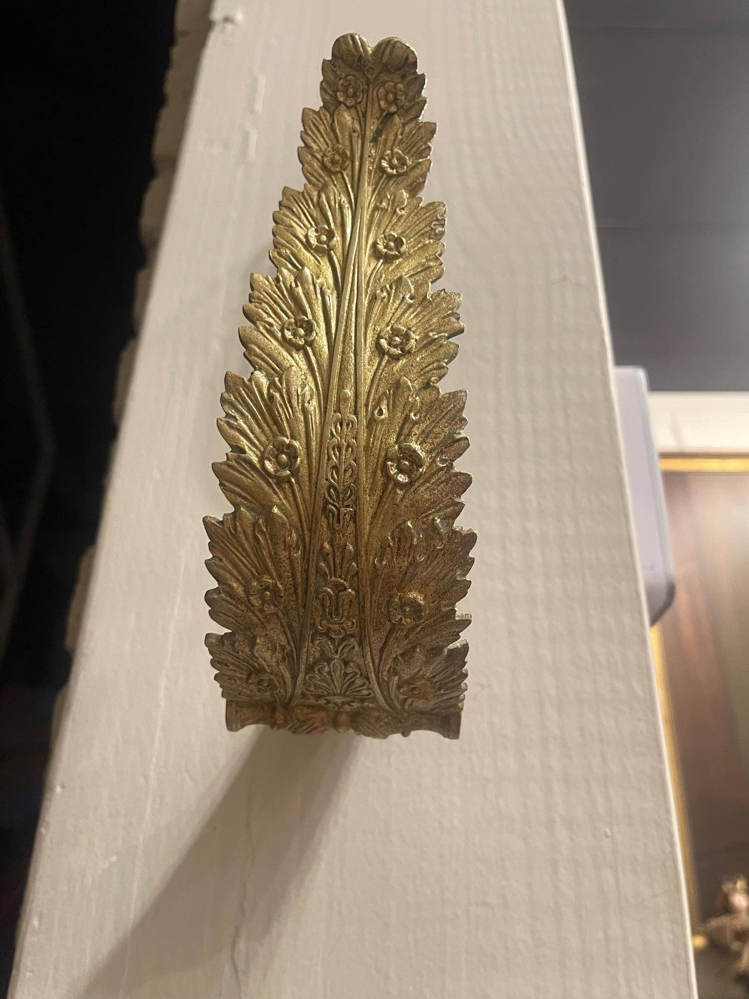 Large French Bronze and Brass Curtain Tieback or Curtain Holder, 19th Century For Sale 2