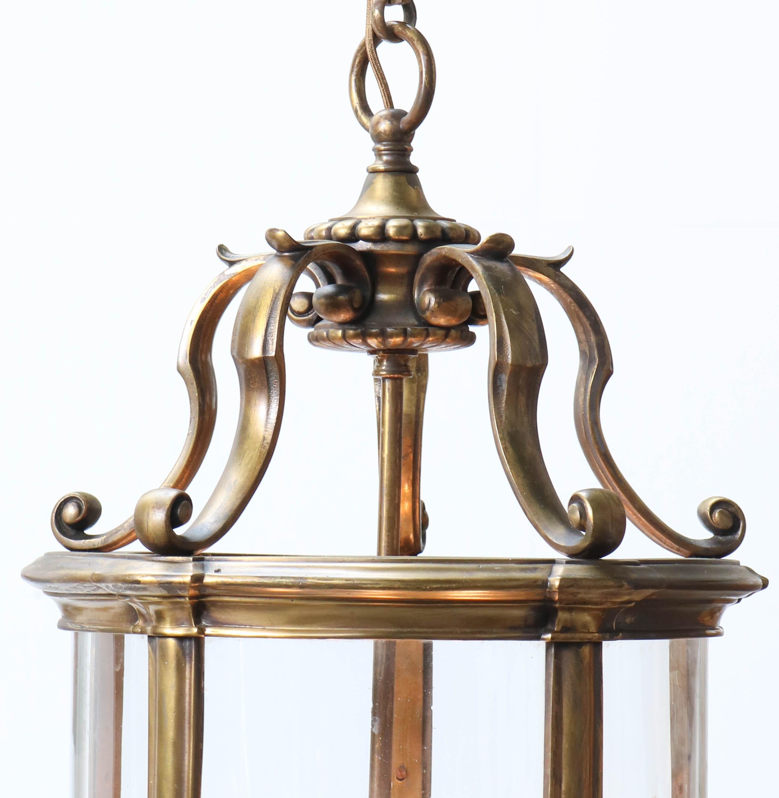 Large French Bronze Louis XV Style Lantern, 1900s 4