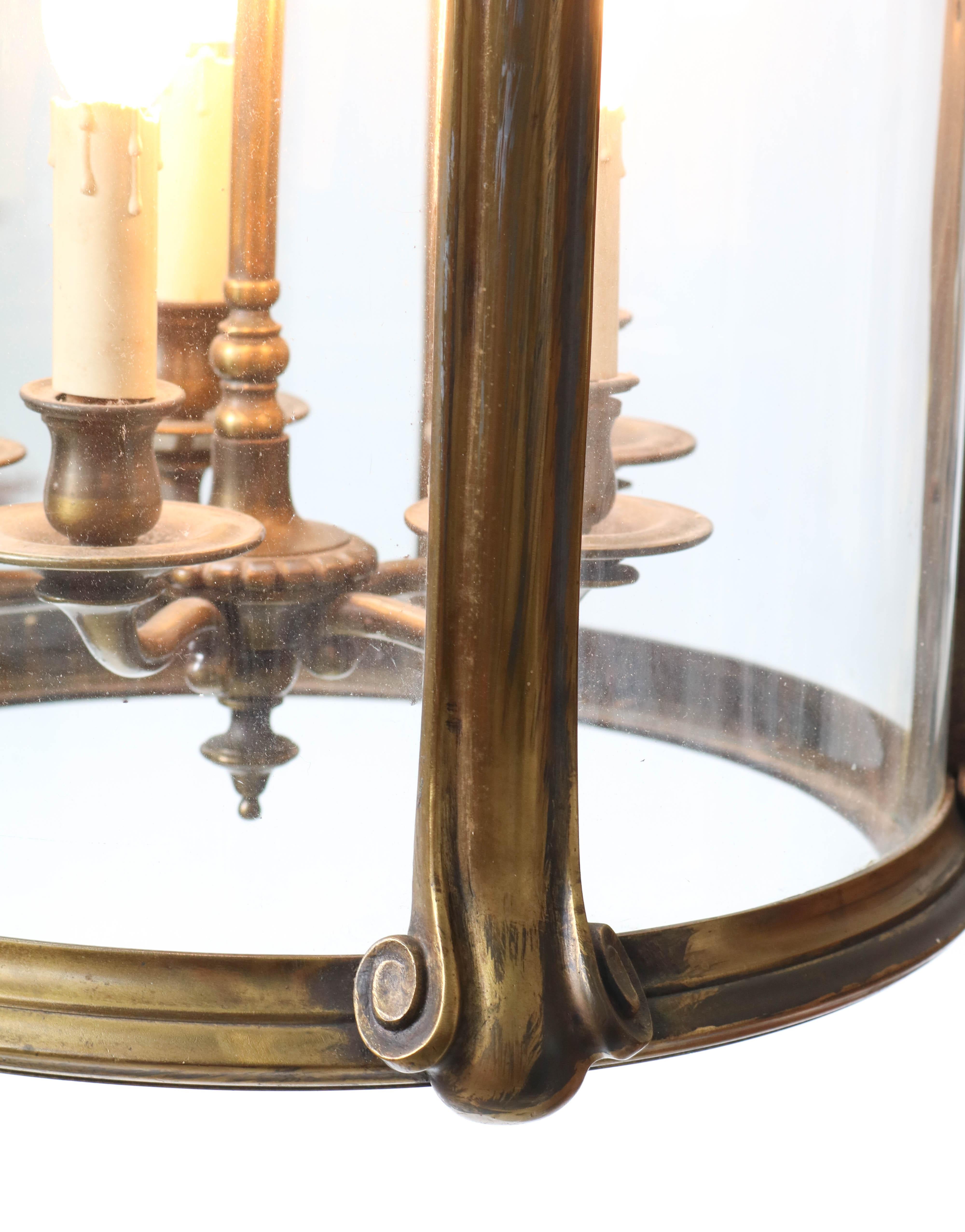 Large French Bronze Louis XV Style Lantern, 1900s 5