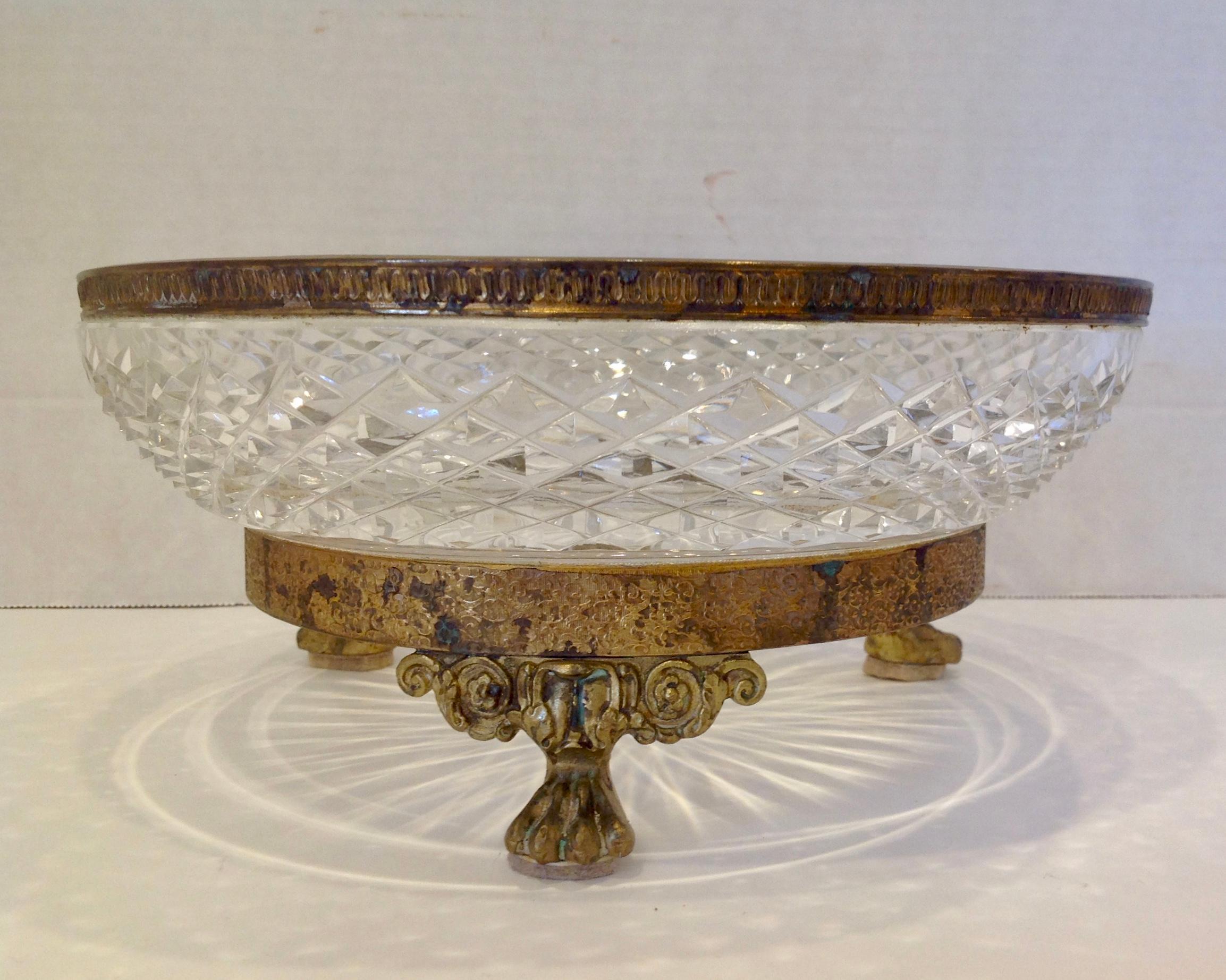 Large French Bronze Mounted Bowl In Good Condition For Sale In West Palm Beach, FL