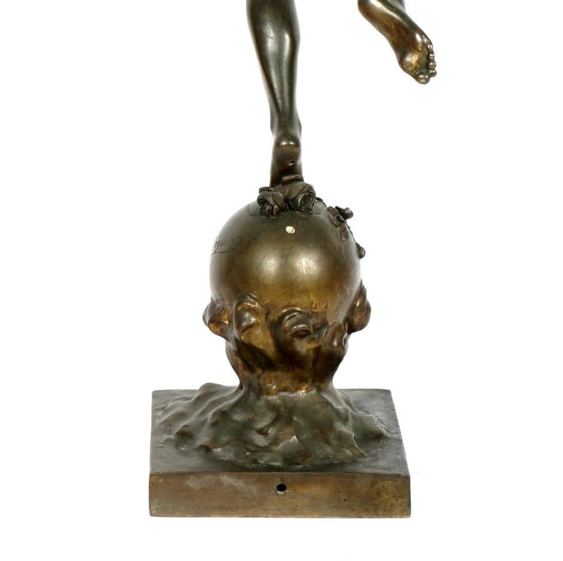 Belle Époque Large French Bronze Sculpture After Michel Leonard Beguine (1855-1929) For Sale