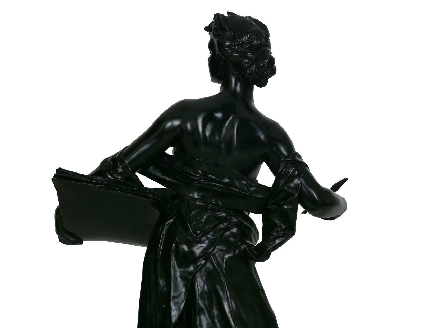  Large French Bronze Sculpture of “La Science” by Edouard Drouot 8