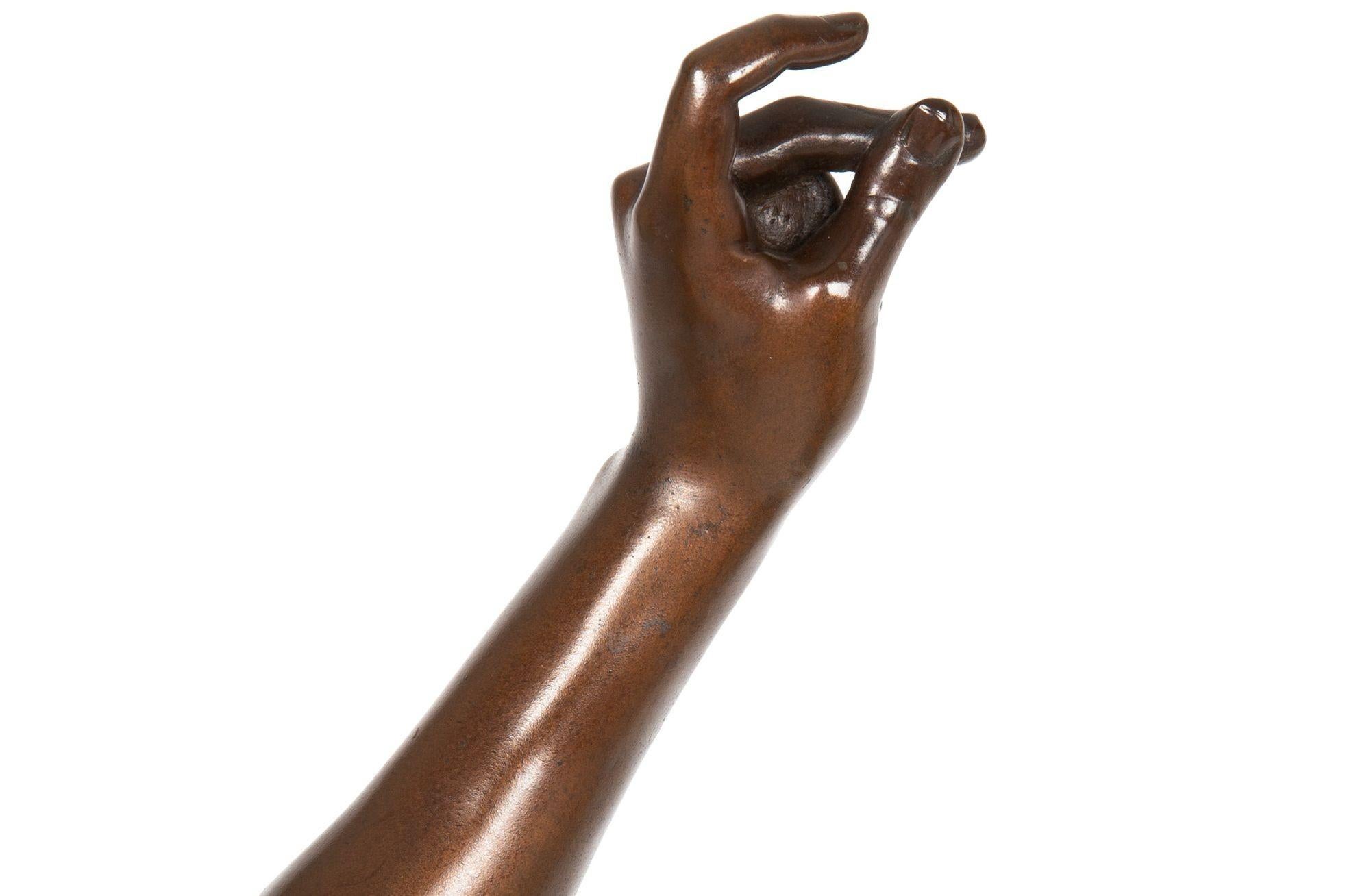 Grande sculpture française en bronze Lauréat de la chasse au coq par Falguiere & Thiebaut en vente 13