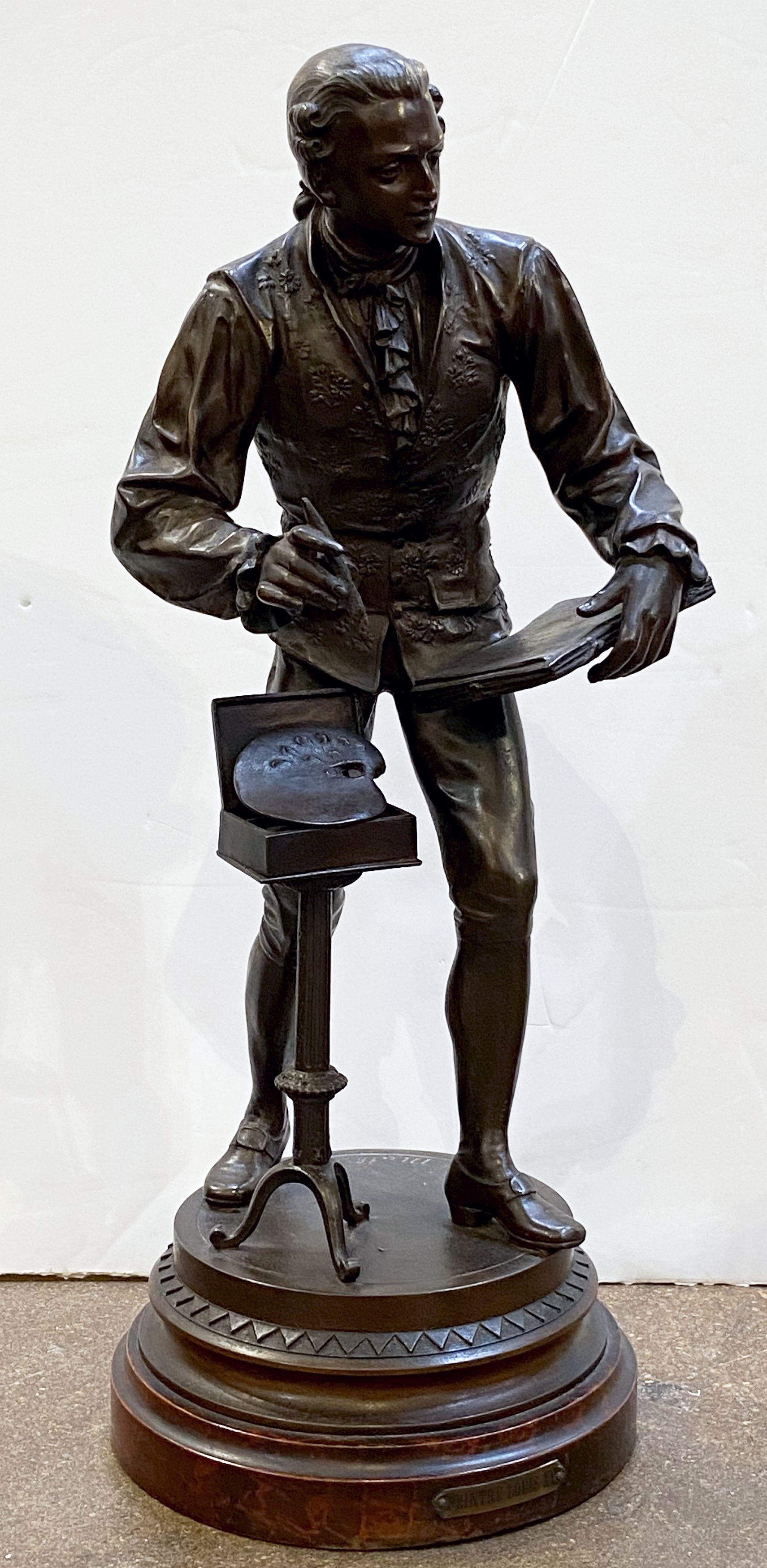 Grande figurine française en bronze d'un artiste, d'après Mathurin Moreau en vente 4