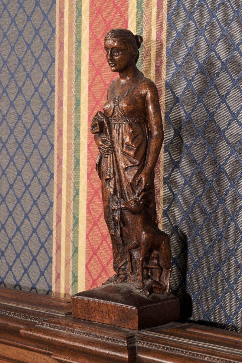 Grande buffet francese del XIX secolo, legno intagliato e piano in marmo in vendita 1
