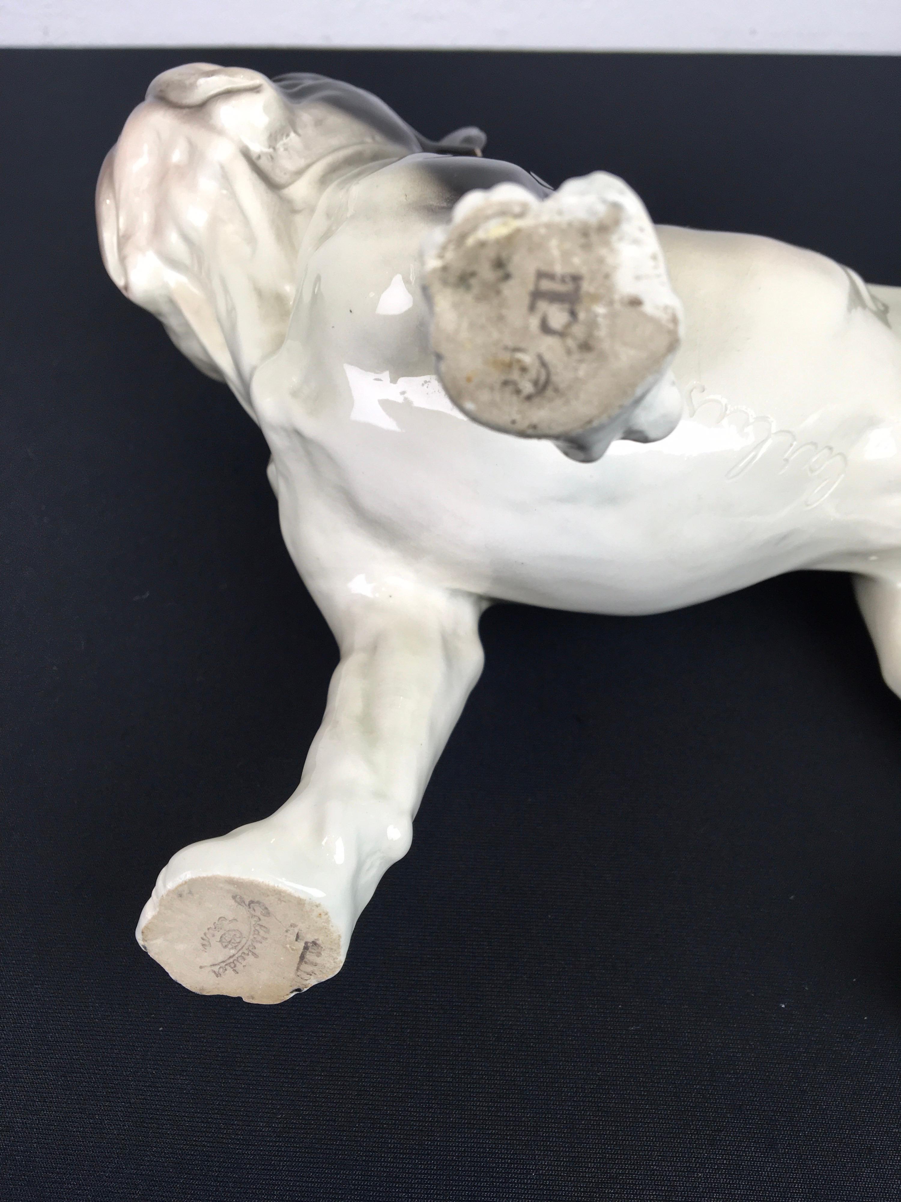 Large French Bulldog, Goldscheider Porcelain, Austria 10