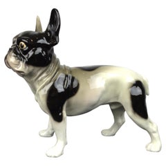 Large French Bulldog, Goldscheider Porcelain, Austria