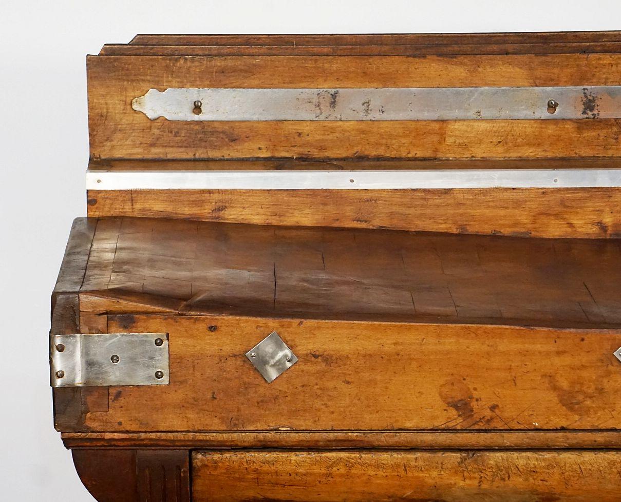 Large French Butcher's Chopping Block from the 19th Century 2