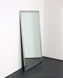 Large French C.1930s Chromed Brass Bistro Mirror