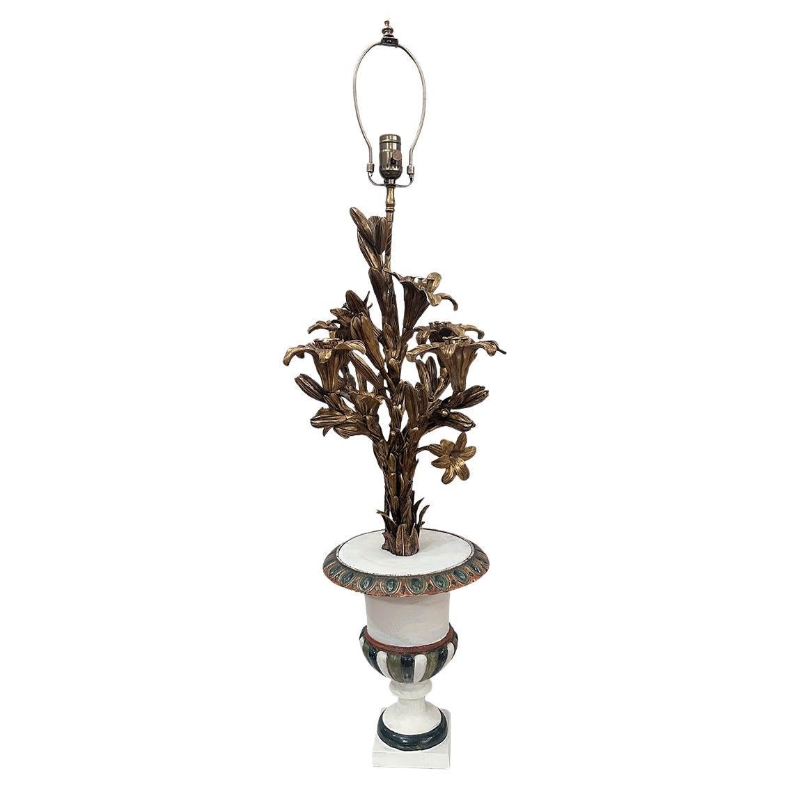 Großer französischer Kandelaber als Lampe montiert
