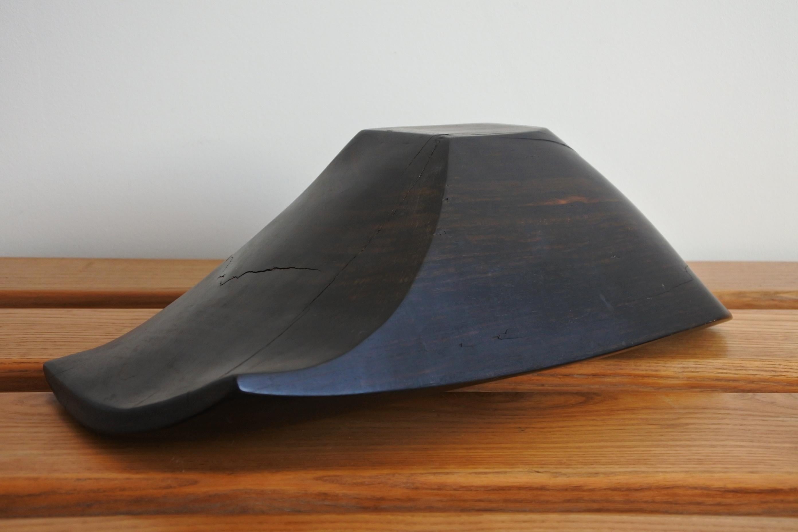 Large French Carved Ebony Wood Dish in the Style of Alexandre Noll, 1950s 3
