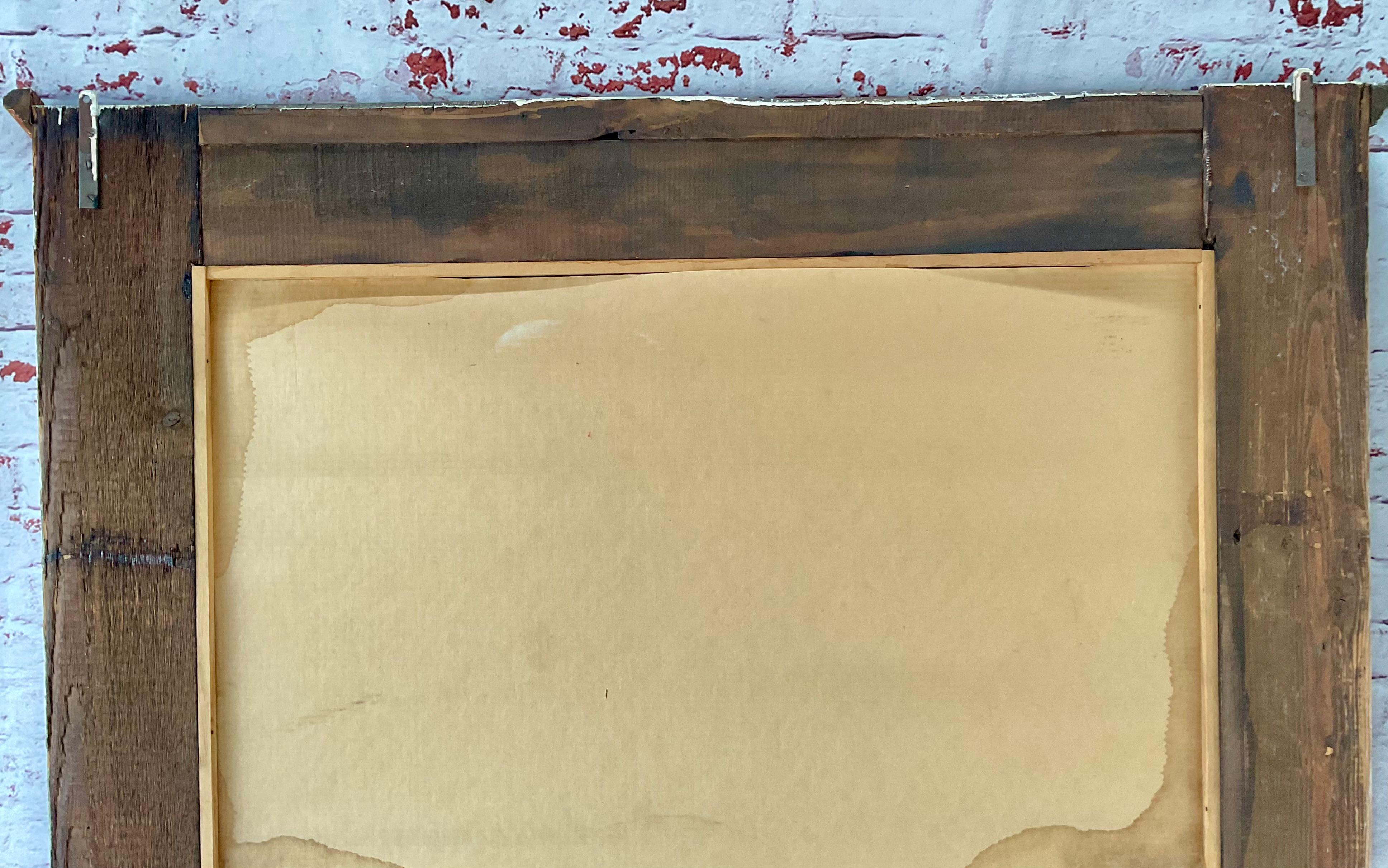 Gran espejo francés de madera dorada tallada Espejo en venta
