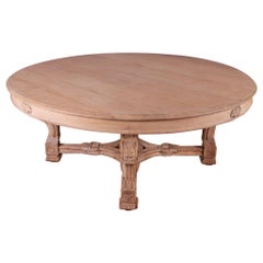 Large French Carved Oak Dining / Center Table