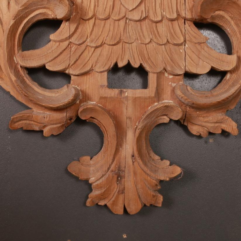 Hand-Carved Large French Carved Wall Decoration