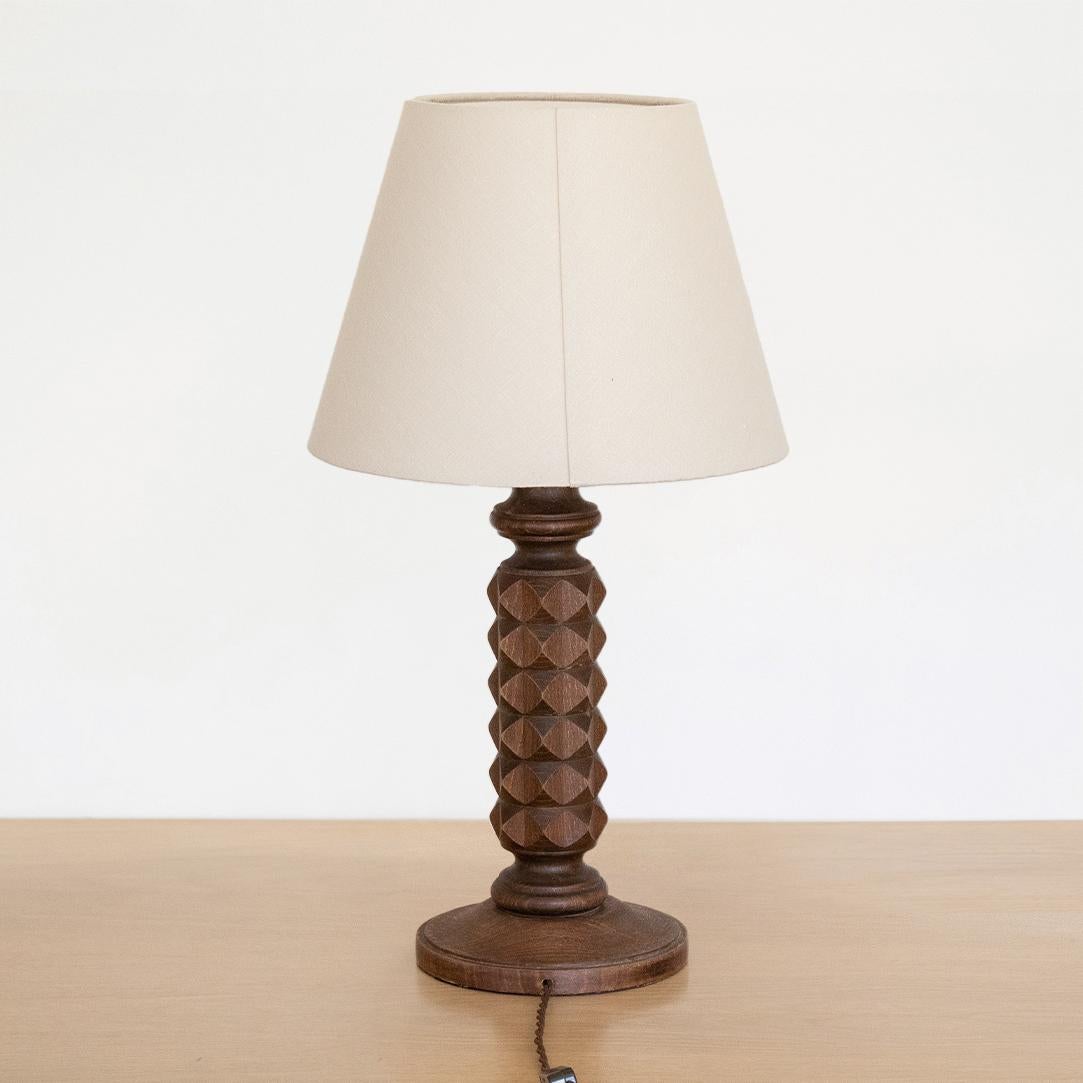 Large French Carved Wood Lamp In Good Condition In Los Angeles, CA