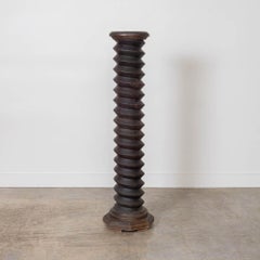 Large French Carved Wood Pedestal Stand