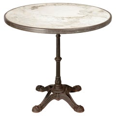 Large French Cast Iron Bistro Table
