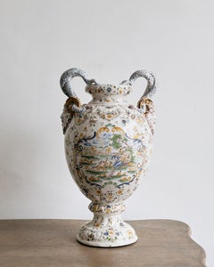 Large French Ceramic Baluster Vase / Vessel