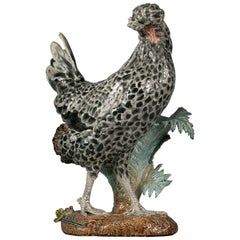 Antique Large French Ceramic Cockerel, circa 1870