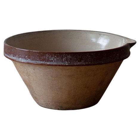 Large French Ceramic Gresalle or Tian Bowls Bowl from Provence For Sale