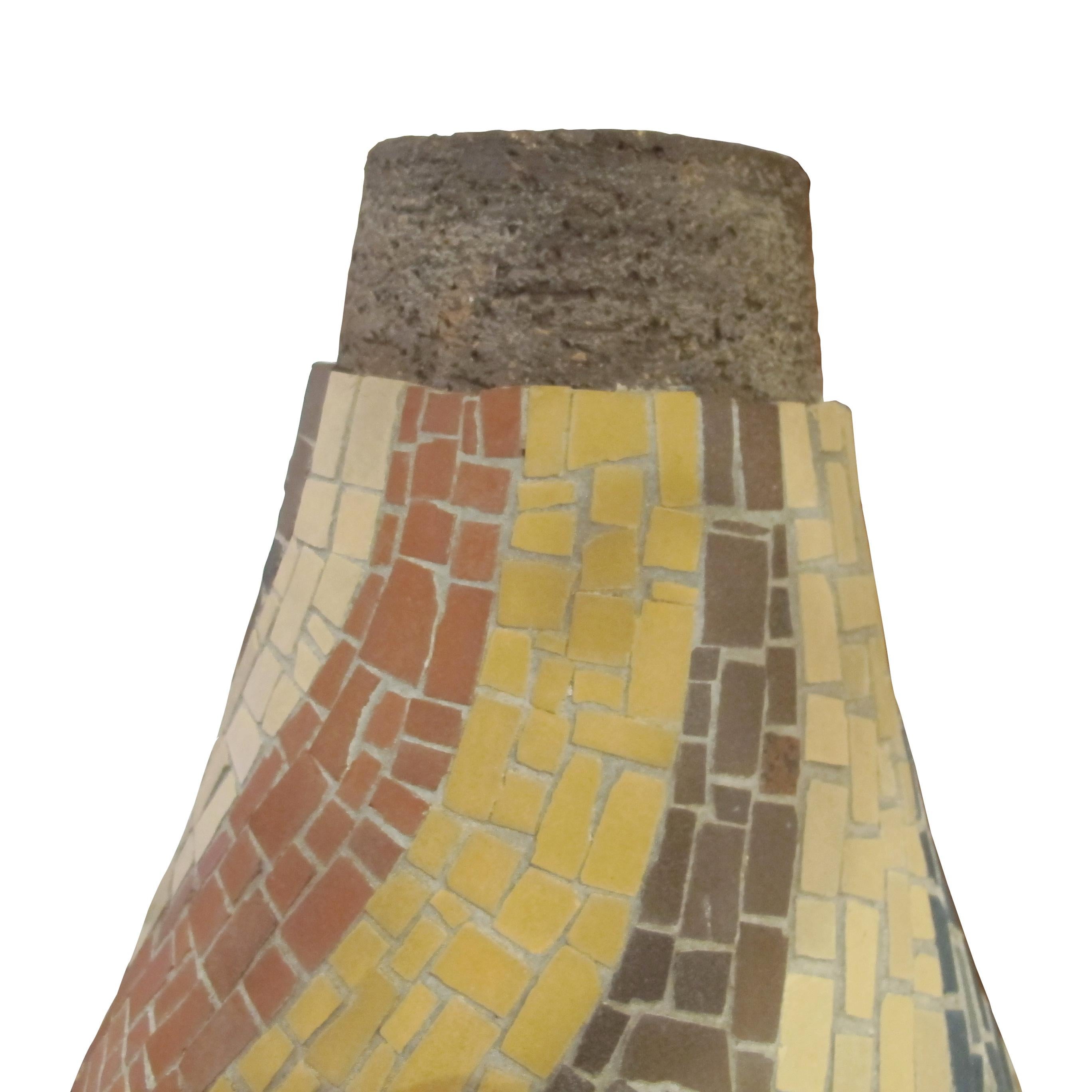 Large French Ceramic Mosaic Vase, Circa 1950s – Mid-Century Modern For Sale 3