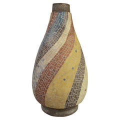 Large French Ceramic Mosaic Vase, Circa 1950s – Mid-Century Modern