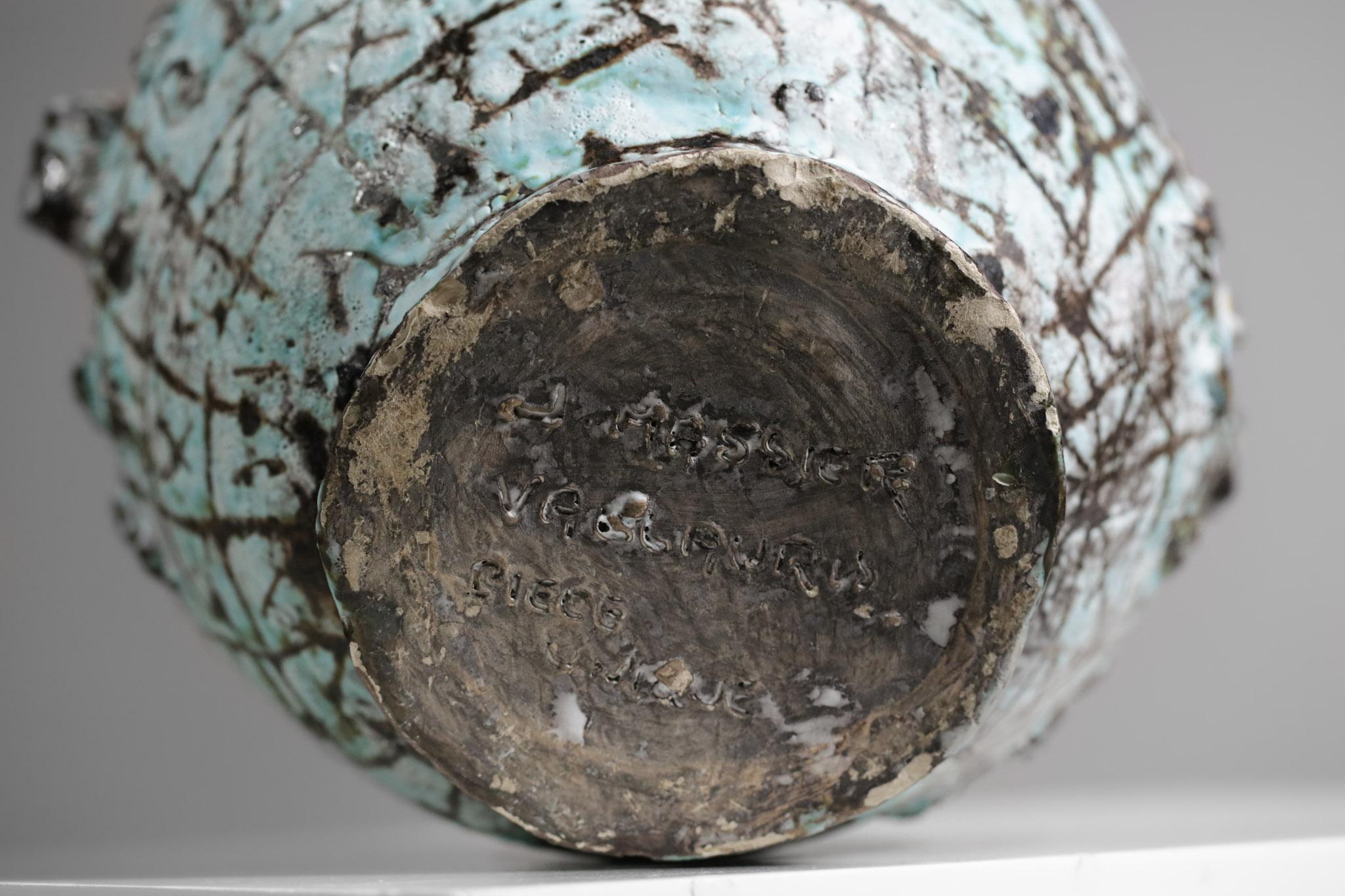 Vaso grande in ceramica francese Vallauris di Jérôme Massier anni '60, G125 in vendita 5
