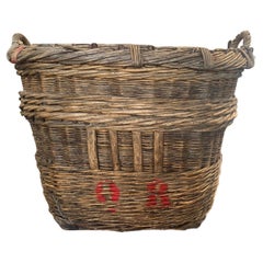 Antique Large French Champagne Harvesting Basket