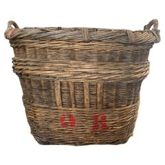 Large French Champagne Harvesting Basket