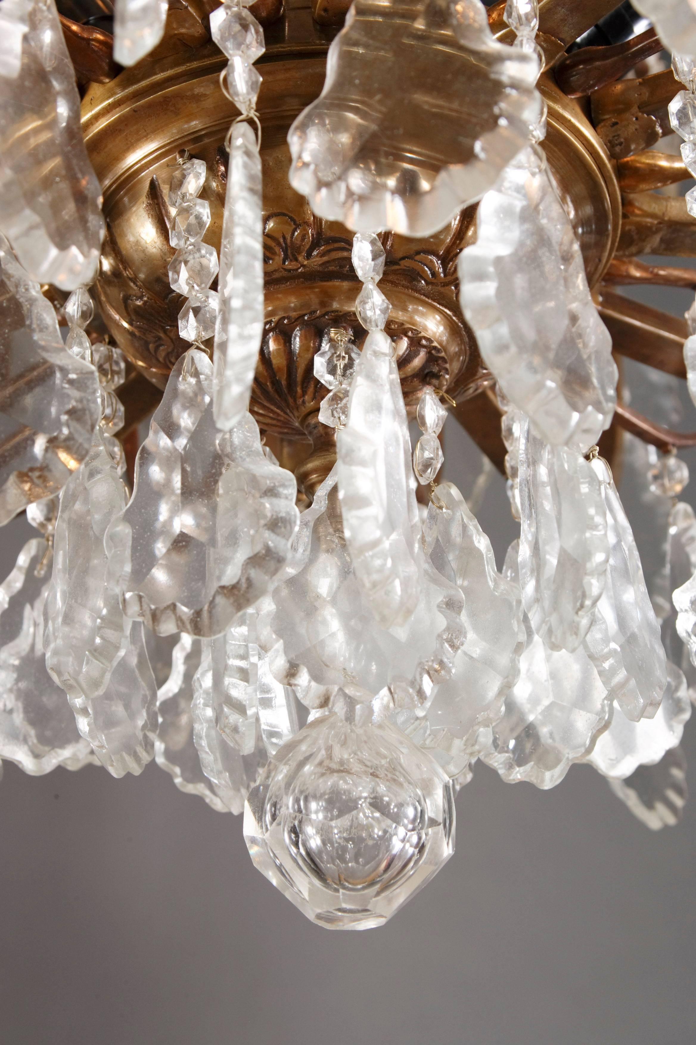Large French Chandelier in antique Barock Style for a Castle or Villa For Sale 1