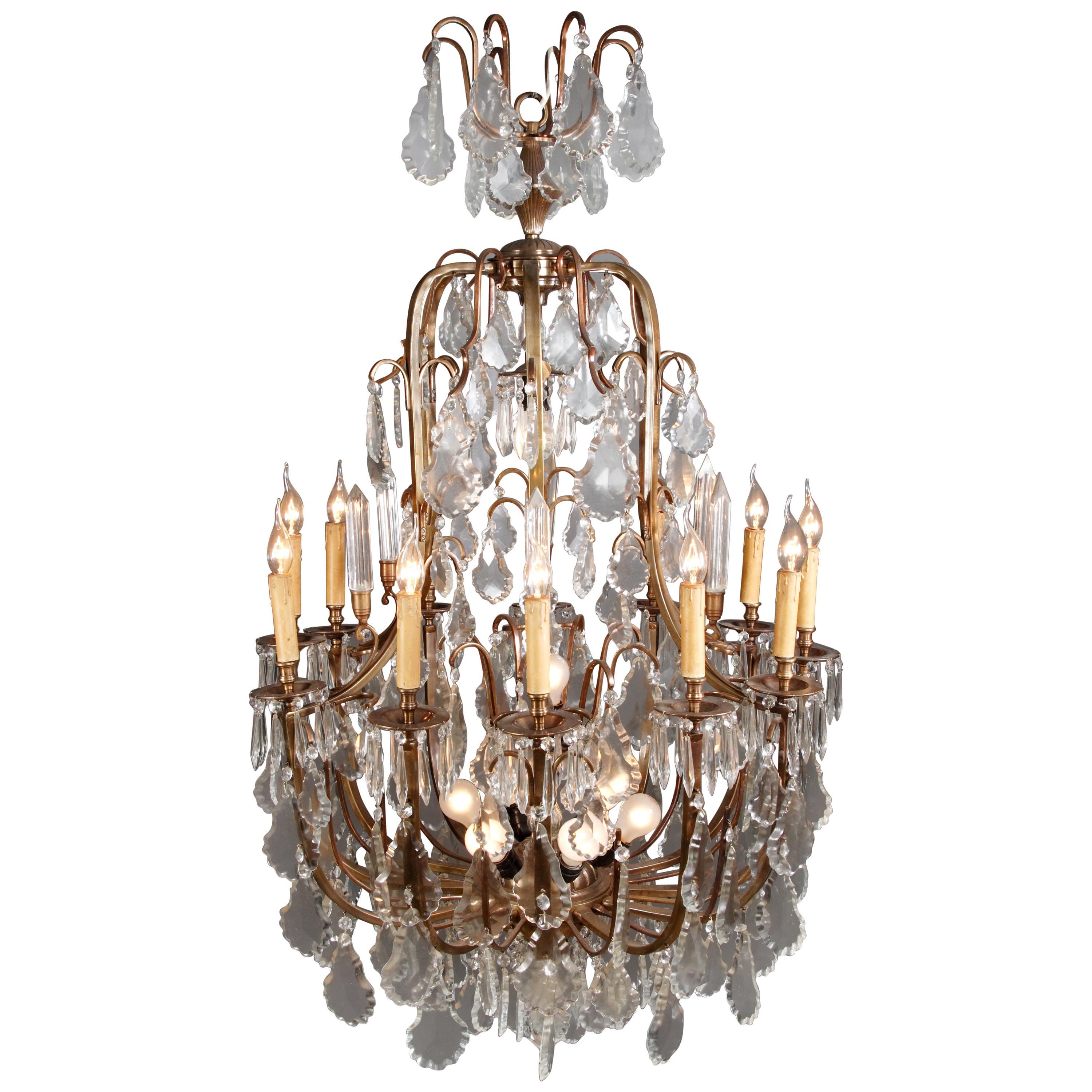 Large French Chandelier in Barock Style for a Castle or Villa