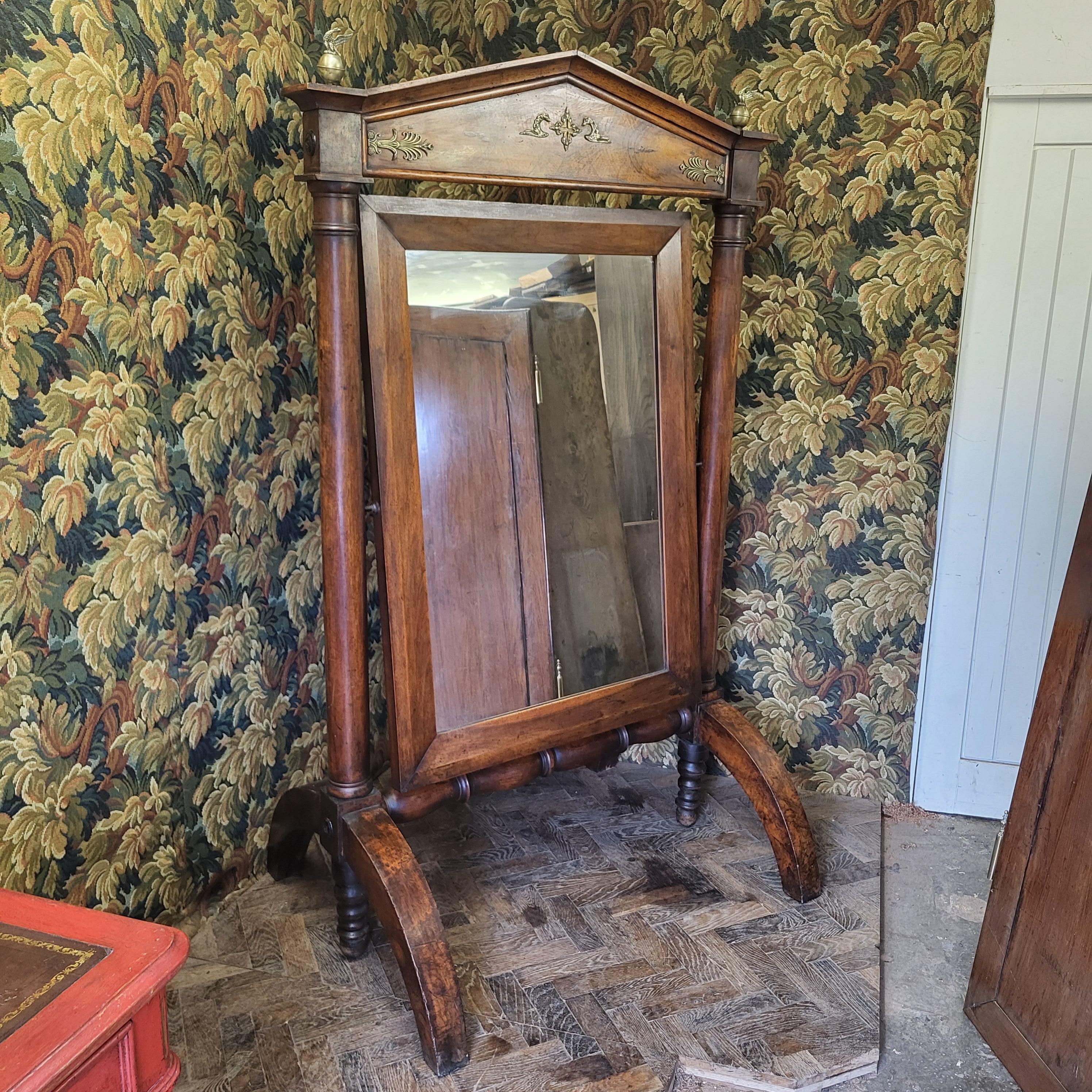 Mid-19th Century Large French cheval mirror For Sale
