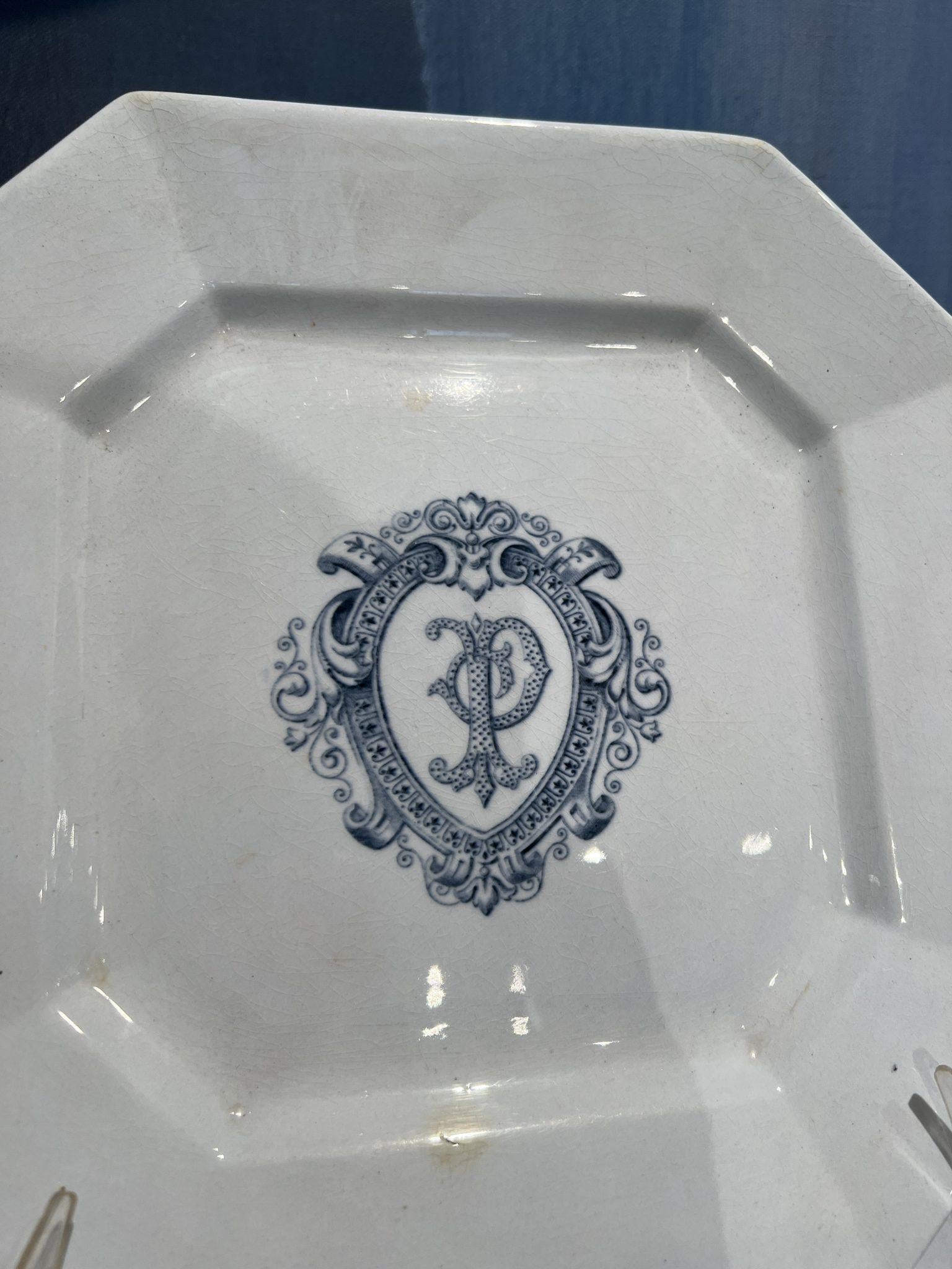 Large French China Set  (P Monogram) 2