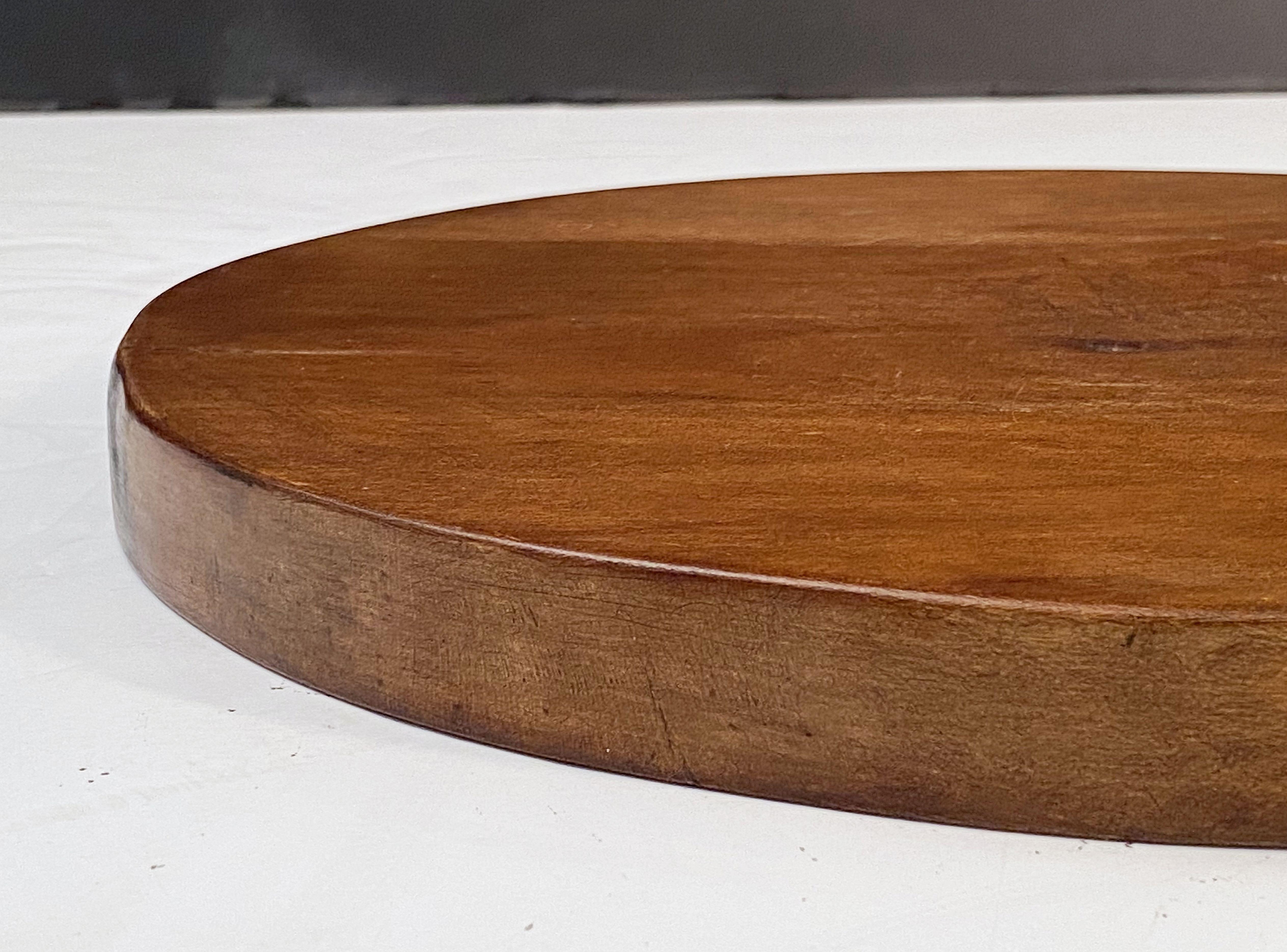 Large French Circular Cheese Board of Beech 10