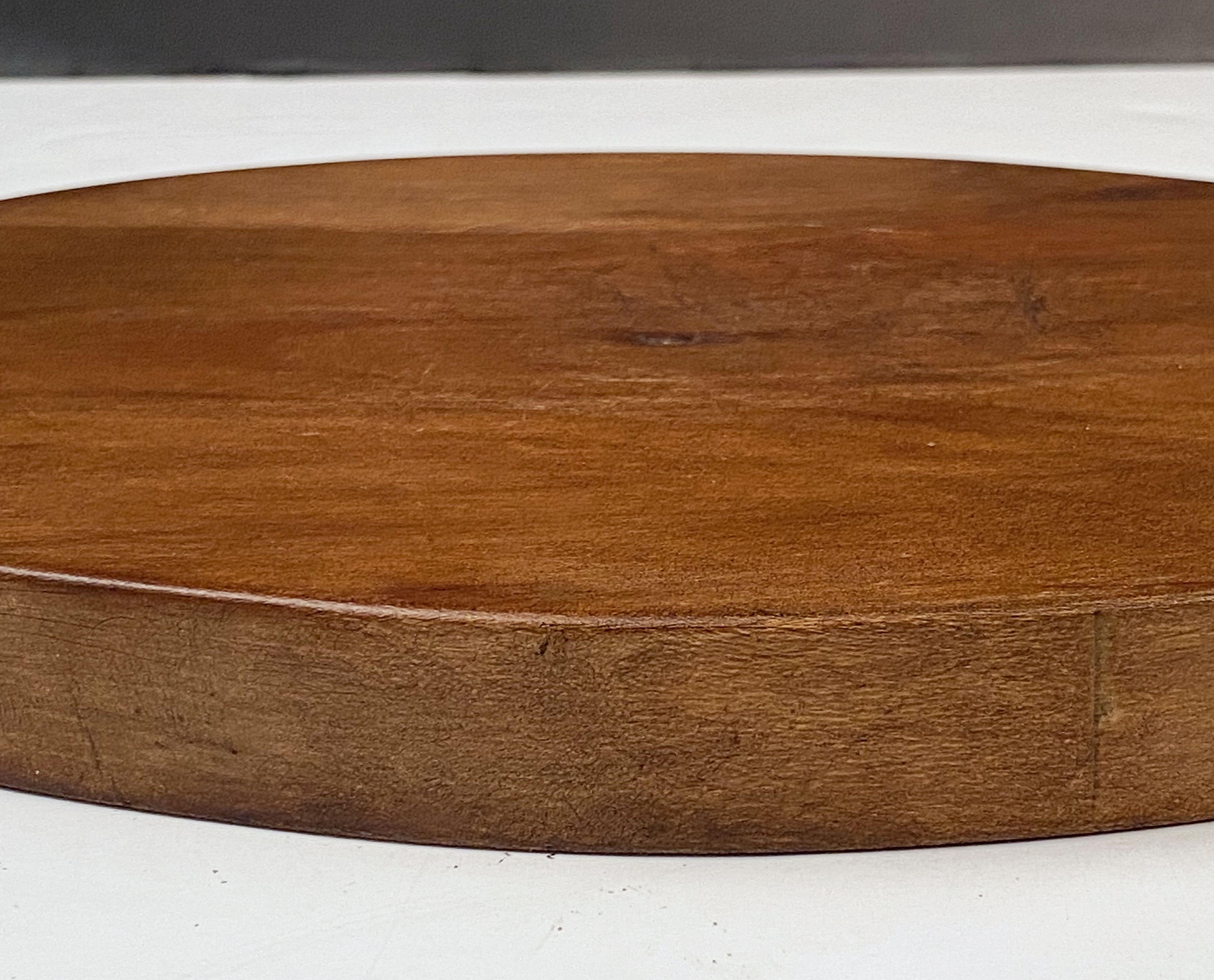 Large French Circular Cheese Board of Beech 11