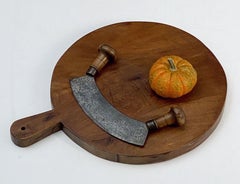 Large French Circular Cheese Board of Beech