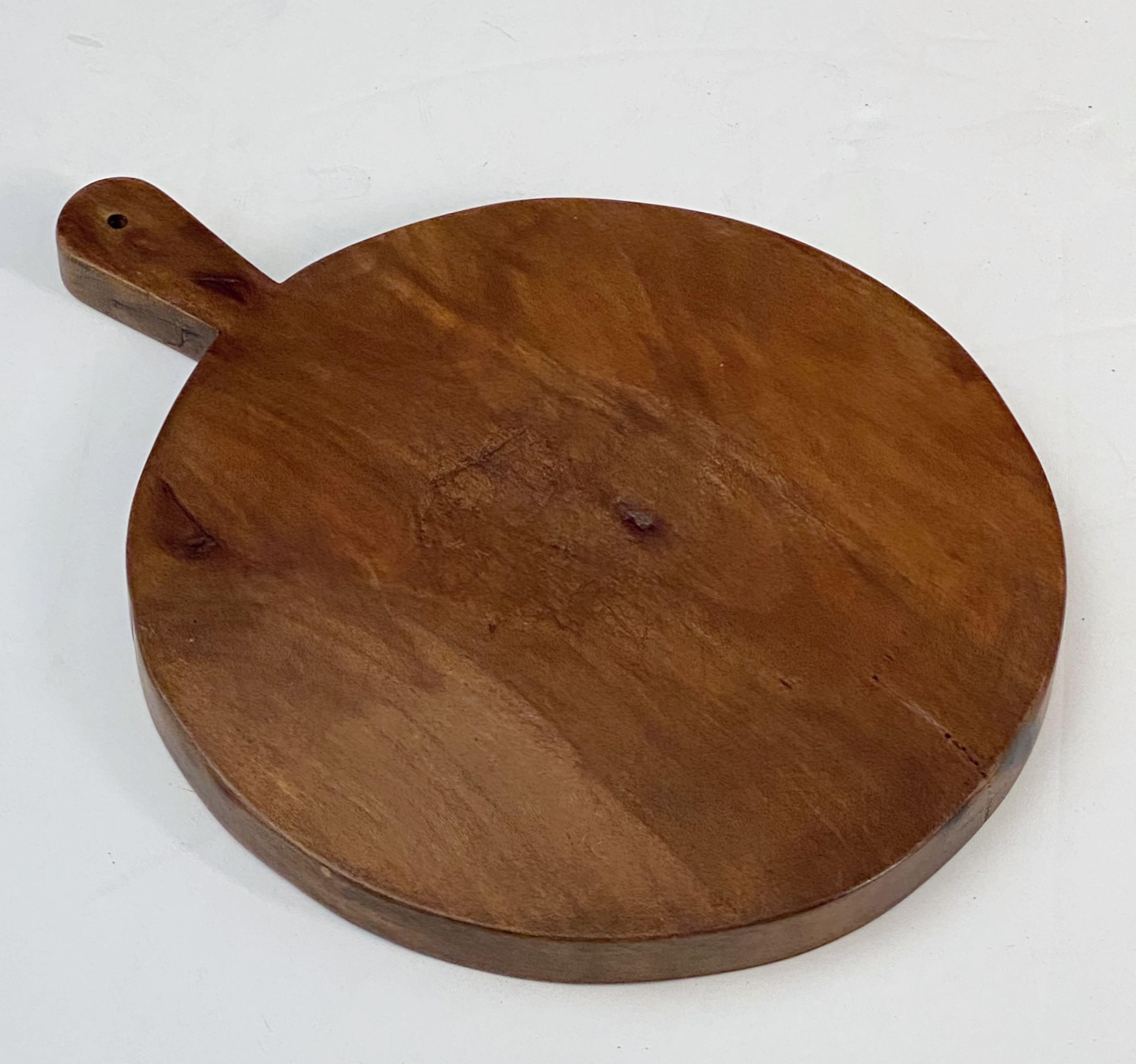 20th Century Large French Circular Cheese Board of Beech