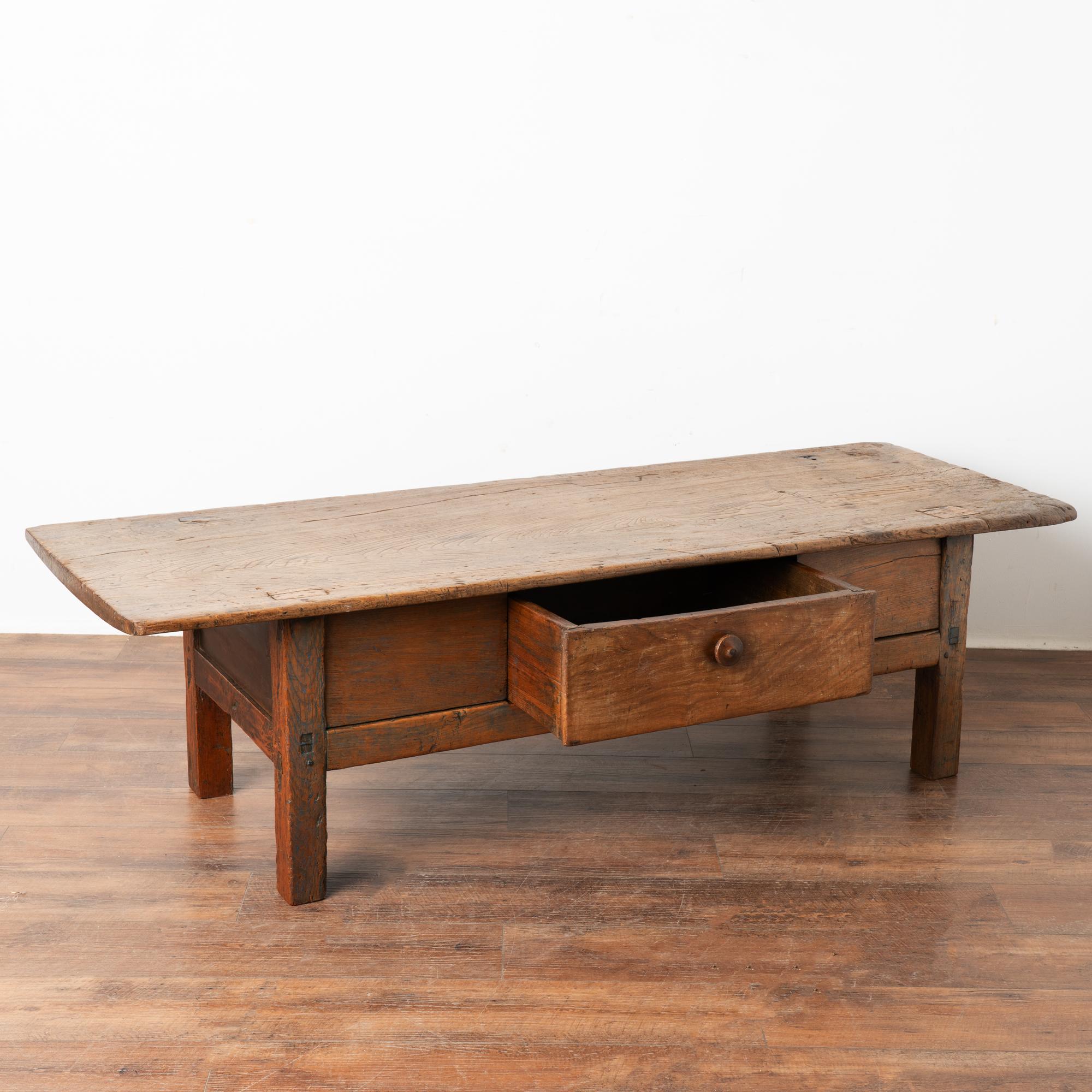 Country Large French Coffee Table With Single Drawer, circa 1890