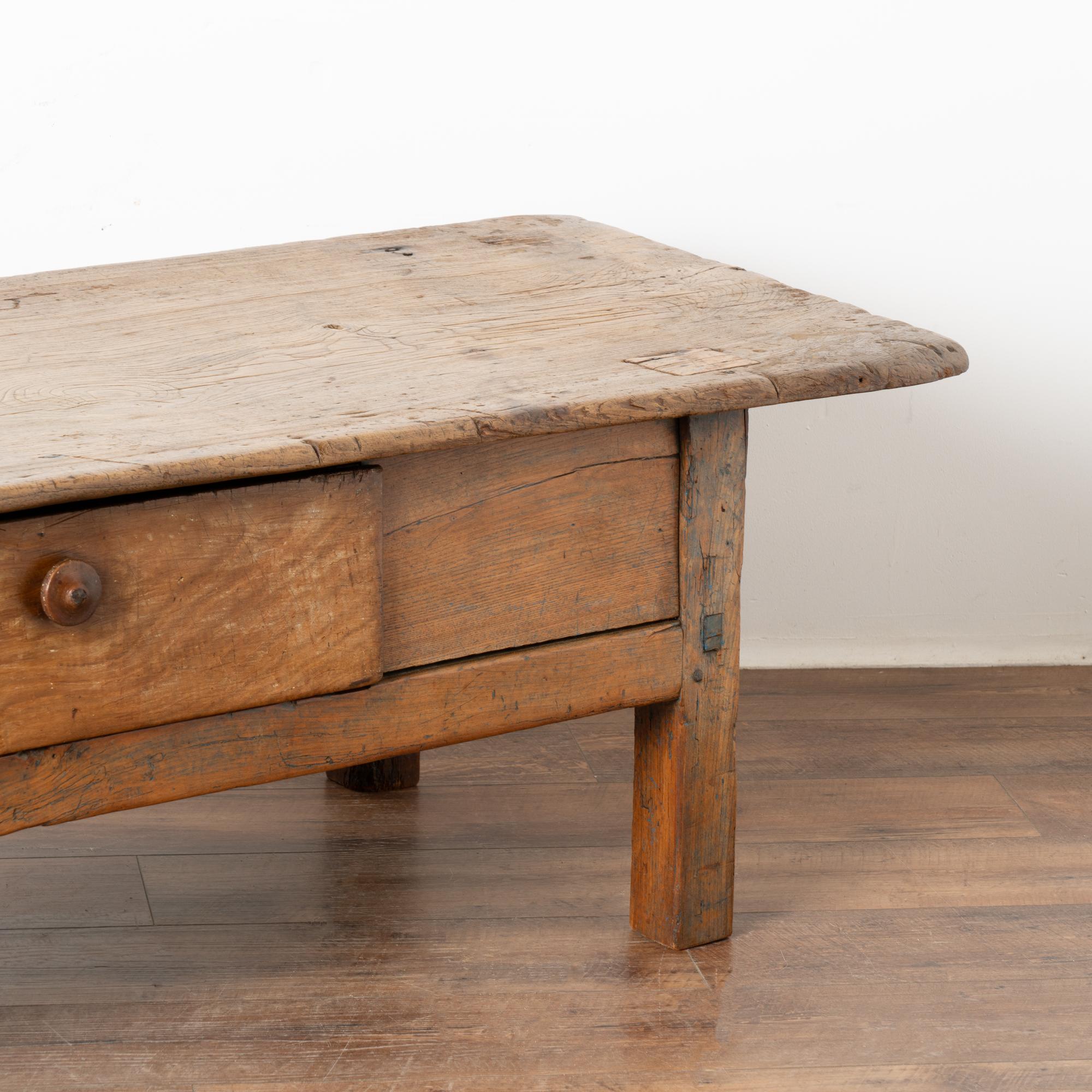Large French Coffee Table With Single Drawer, circa 1890 1